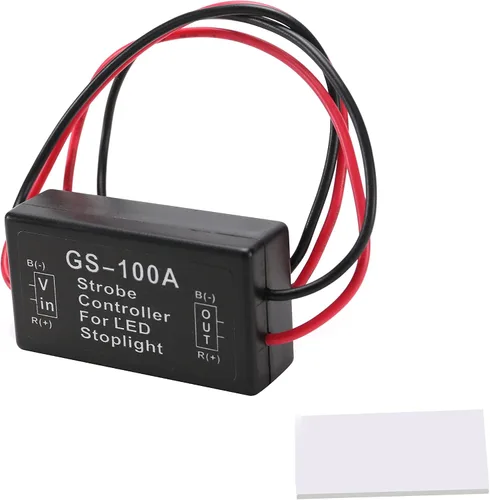 Vista 4 de Módulo Controlador de Luz de Freno Intermitente y Estroboscópica, Módulo Flasher Auto LED para Motocicletas, Coches, Camiones, Luces de Freno GS-100A