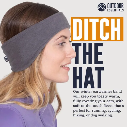 Vista 2 de Diadema calentador de oídos, fundas de banda polar para correr de invierno para clima frío, orejeras cálidas y acogedoras para ciclismo y deportes