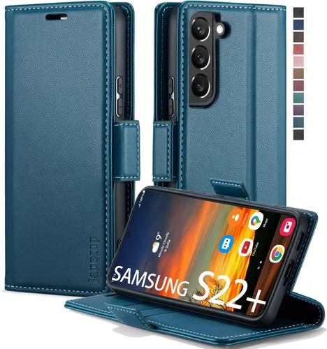 Vista 11 de Funda tipo cartera para Samsung Galaxy S22 5G con bloqueo RFID, color negro