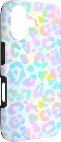 Vista 3 de Colorido lindo arco iris Tie Dye sirena Boho Leopard caso para iPhone 17