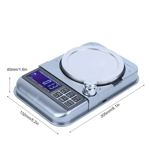 Vista 6 de Topyond Báscula digital de gramos, 35.27 oz/0.00 oz de precisión para joyas y monedas, diseño recargable portátil con temporizador, para pesaje