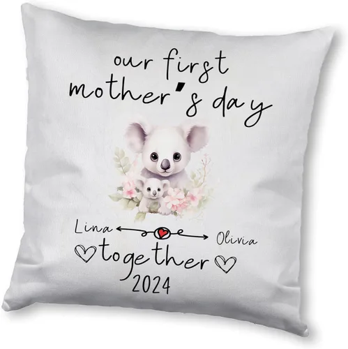 Vista 8 de Happy Mother's Day Koala Design, Personalised Pillow Case Decor for Home, Present for Mom, Grandmother, for Her