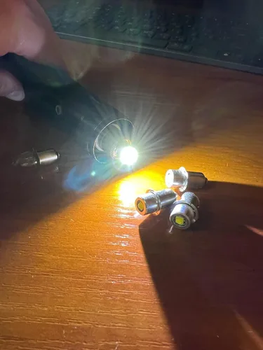 Vista 8 de Bombilla LED de repuesto para linterna 4CD, 4 celdas, 6-24 voltios, 18 voltios, 19.2 voltios, kit de conversión, linternas, bombilla, P13.5S PR2 3W