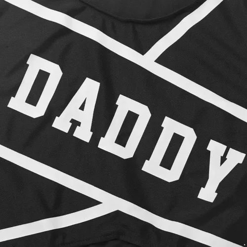 Vista 4 de Sywiyi Disfraz de animadora para mujer sin mangas cuello redondo estampado de papá con minifalda