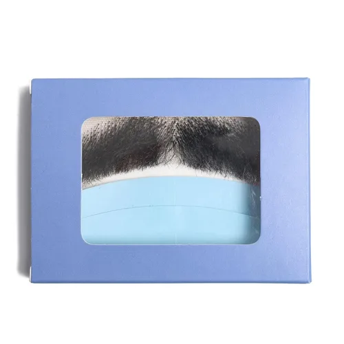 Vista 5 de Barba falsa Adytom Pelo de fibra sintética con encaje a mano, bigote realista para disfraz de adulto, grado teatral, 1 pieza de barbas falsas
