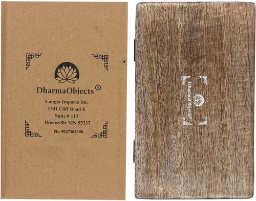 Vista 8 de DharmaObjects Caja de almacenamiento de madera tallada a mano con árbol de la vida celta (morado, grande)