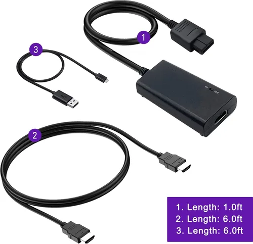 Vista 8 de HDMI Cable for Super Nintendo SNES, Super Famicom SFC Console