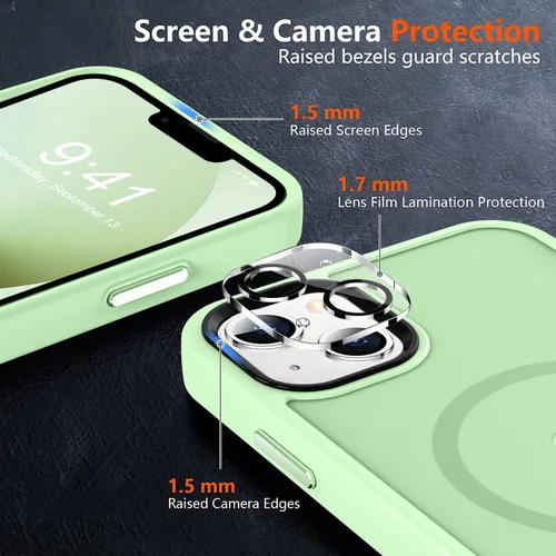Vista 135 de MOCCA - Funda magnética resistente para iPhone XR de 6.1 pulgadas, compatible con MagSafe, funda con protección contra caídas de grado militar