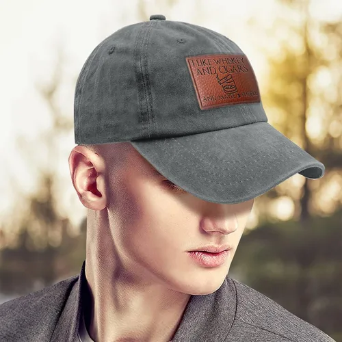 Vista 55 de Philysonic Funny Hat I Like Whisky and Cigars and Maybe 3 People Sombreros para Hombres Gorras de Béisbol Gorras Ajustables