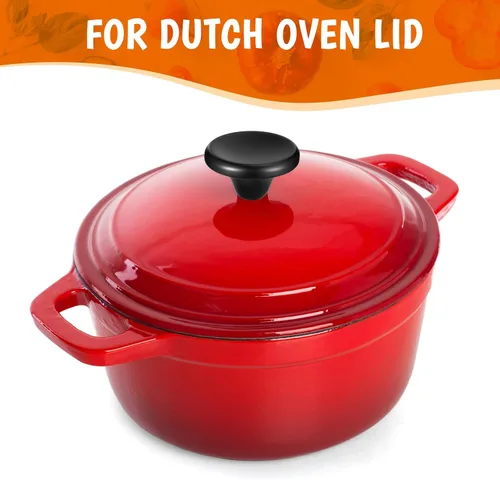 Vista 3 de Hotop 4 Juegos de Perillas para Horno Holandés de Acero Inoxidable, Perillas de Repuesto, Mango de Tapa de Olla Compatible con Le Creuset, Aldi