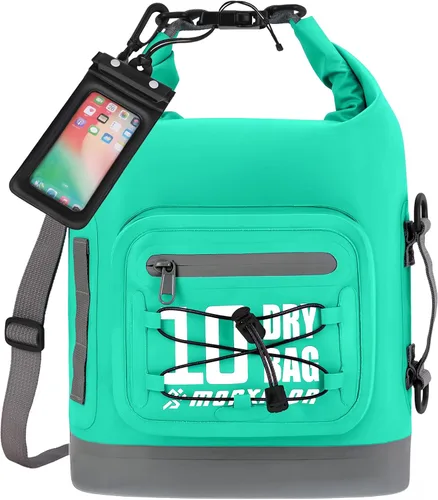 Vista 63 de MORXPLOR Bolsa seca impermeable, 5L/10L/20L/30L/40L/55L Mochila seca con funda impermeable para teléfono para natación, kayak