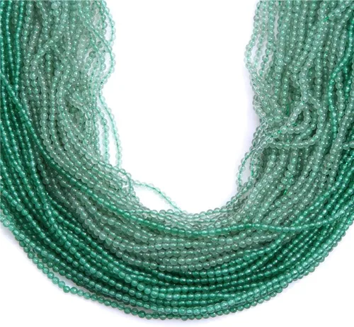Vista 5 de JOE Foreman - Cuentas de jade de aventurina verde para hacer joyas, semipreciosas, 0.079 in, redondas, 15.0 in