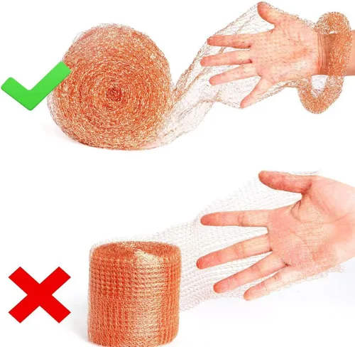 Vista 4 de Haierc 100% malla de cobre rollo hueco bloqueador de cobre relleno de agujero de construcción 5 pulgadas x 100 pies