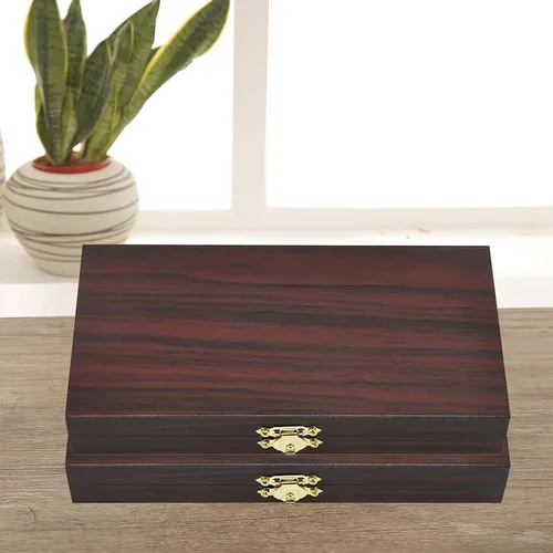 Vista 7 de 2 bandejas de madera con cerradura para monedas, caja de metal para efectivo de una sola fila, organizador de dinero para dinero en efectivo