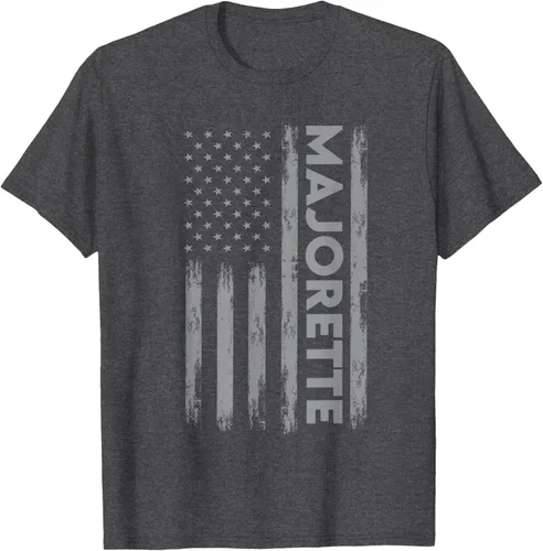 Vista 30 de Great Majorette - Camiseta de bastón giratorio con diseño de bandera de Estados Unidos, Negro, S