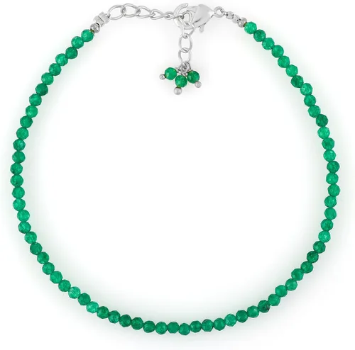 Vista 36 de TGH Pulsera de cuentas naturales con piedras preciosas microfacetadas, joyería para ella, cristales curativos energéticos de piedra natal, cadena