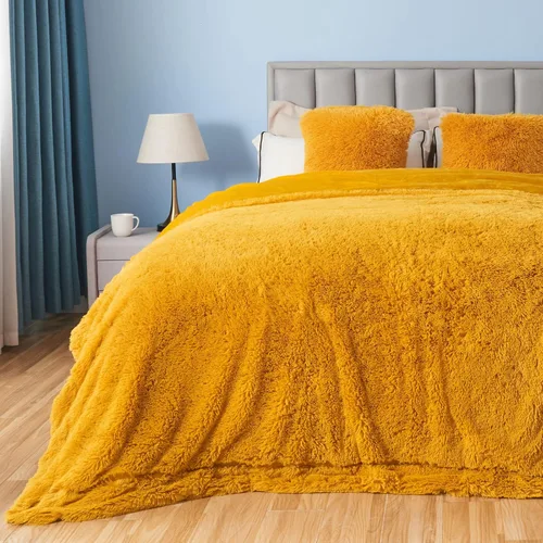 Vista 20 de GONAAP Manta de Tiro Difusa de Piel Sintética Negra Súper Suave Acogedora Felpa Difusa Peluda para Sofá Sillón Cama (Negro, Tiro(50"x60"))