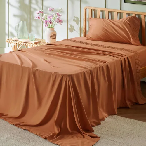 Vista 67 de Bedsure Juego de sábanas para cama individual - 3 piezas de sábanas suaves para cama individual - Transpirables y refrescantes - Calidad hotelera