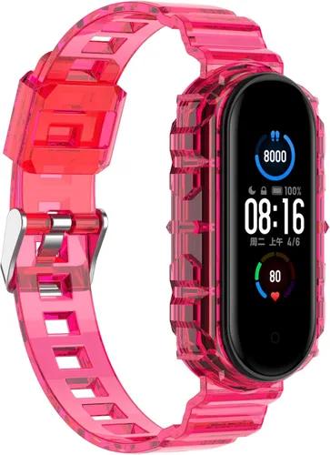 Vista 10 de Compatible con Xiaomi Mi Band 4/Mi Band 3 Band, correas de repuesto de silicona con funda de parachoques Compatible con accesorios Xiaomi Mi Band
