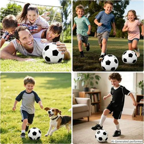 Vista 5 de Balón de Fútbol Tamaño 3 para Niños de 3, 4-6, 6-8 Años, Deportes al Aire Libre e Interior, Recreación, Balón de Fútbol para Niños Pequeños, Niños