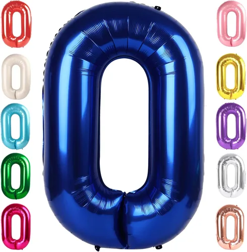 Vista 144 de Globos del números 0 de 40 pulgadas para formar los números 10, 20, 30, 40, 50, 60, 70, 80, 90, 100, para decoración de cumpleaños, bodas, eventos