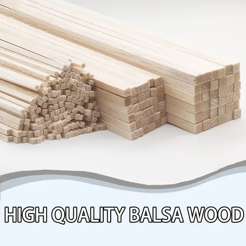 Vista 7 de 222 Piezas Palos de Madera de Balsa, Tiras de Madera Balsa Clavijas Cuadradas de Madera Palos de Madera Dura Sin Terminar para Manualidades