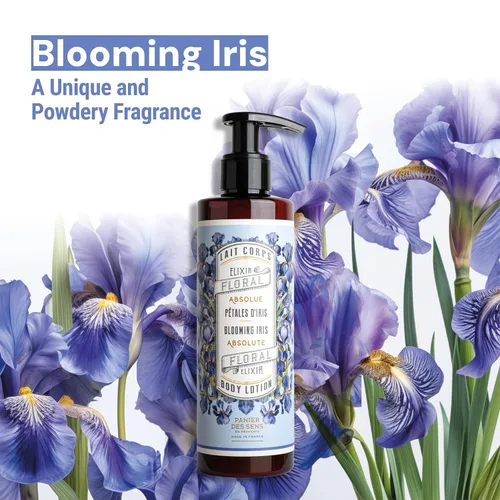 Vista 2 de Panier des Sens – Loción para manos y cuerpo Iris para piel seca - Crema corporal hidratante para mujeres - Hidratante corporal fluido nutritivo