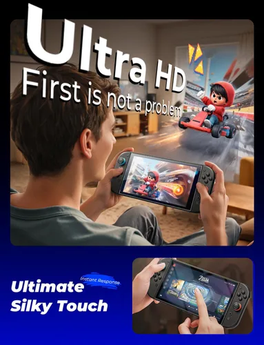 Vista 6 de MAGIC JOHN Protector de pantalla de protección ocular para Nintendo Switch 2 de 7.9 pulgadas 2025, antirreflejo, filtro de luz azul, transparente