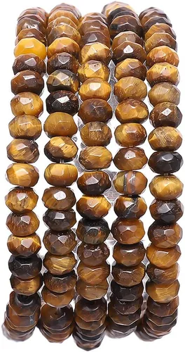 Vista 69 de BEADIA Cuentas de piedra natural africana de turquesa faceted rondelle 3x4mm semipreciosas sueltas para hacer joyas 38cm