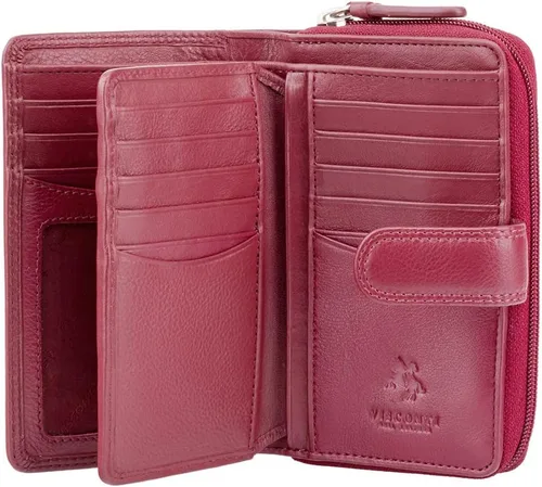 Vista 2 de Visconti Heritage-33 - Cartera y cartera de piel suave para mujer, Rojo, talla única