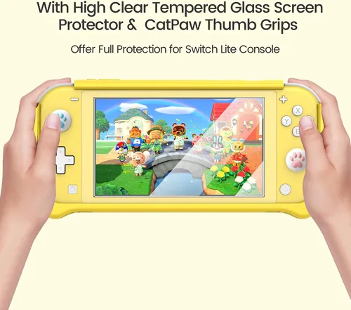 Vista 6 de Funda protectora Switch Lite para Nintendo, LeyuSmart para regalo diario (ergonómicoresistenteprotección completa), idea de regalo con protector