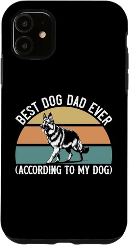 Vista 8 de German Shepherd Best Dog Dad Ever According to My Dog, GSD Case for iPhone XR