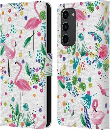 Vista 275 de Head Case Designs Officially Licensed Ninola Brushstrokes Black Summer Patterns Leather Wallet Case Compatible with Samsung Galaxy A07 4G