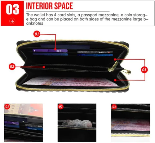 Vista 5 de Mumeson Durable Wallet Monedero Portátil Cosméticos Bolsa Maquillaje Bolsa con Correa