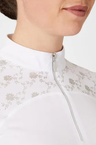 Vista 2 de HORZE Kaitlin - Camisa ecuestre de manga corta para mujer con patrón de flores