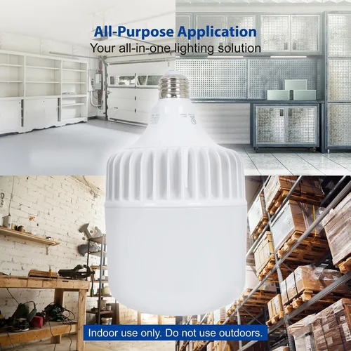 Vista 11 de Bombilla LED, 5000 lúmenes, equivalente a 36 W, luz diurna de 5000 K, base E26, 50,000 horas de vida útil, no regulable, solo