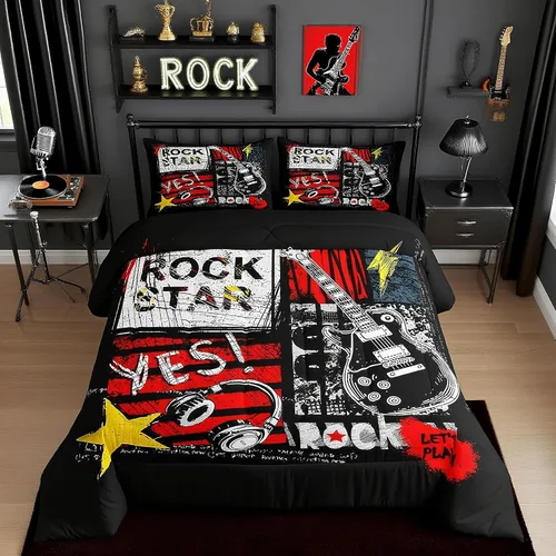 Vista 28 de Juego de ropa de cama Happy Camping de Homewish, tamaño individual, con diseño de osos cazadores y pinos, para niños, hombres, adultos, decoración