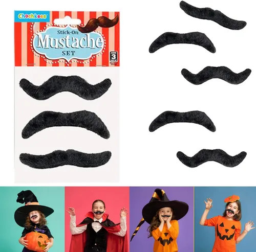 Vista 2 de Conjunto de bigote, juego de simulación, disfraz de vestir