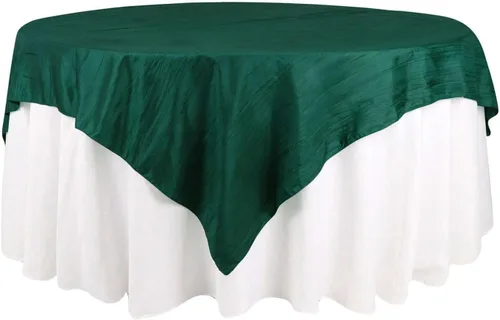 Vista 26 de Efavormart - Mantel cuadrado de tafetán arrugado de acordeón beige de 72 x 72 pulgadas