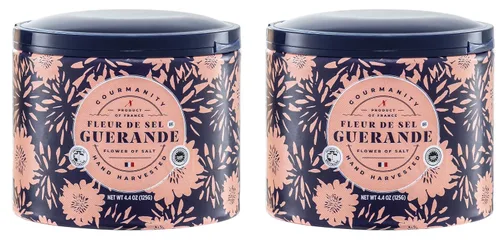 Vista 10 de Gourmanity Fleur De Sel De Guerande, 4.4 onzas de sal francesa cosechada a mano Fleur De Sel sal marina francesa, flor de Sol sal marina de Francia
