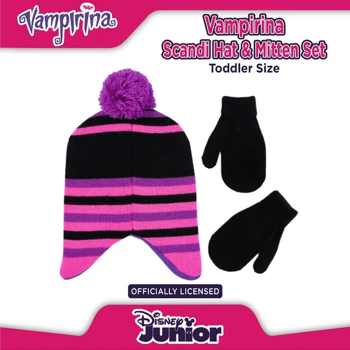 Vista 5 de Disney Conjunto de gorro Vampirina con bufanda para niñas de 2 a 4 años, Esto no es aplicable