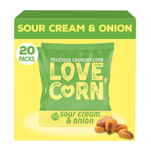 Vista 8 de LOVE CORN BBQ 0.7oz x 20 bolsas – Delicioso maíz crujiente – Snacks familiares saludables – Sin gluten, Kosher, sin OGM – Alternativa para papas