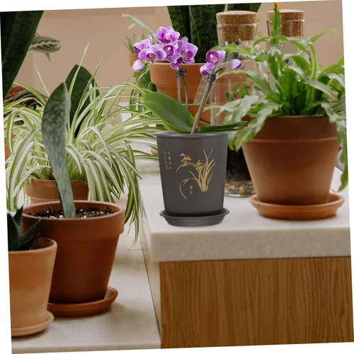 Vista 6 de 3 Sets Plastic Orchid Planter Pots with Drainage Tray, Modern