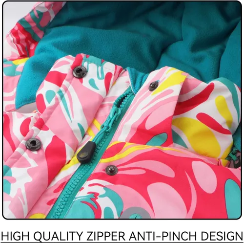 Vista 3 de AIMISYOU Conjunto de chaqueta y pantalones de esquí para niños, abrigos de lluvia para snowboard de invierno, trajes de nieve para niñas y niños