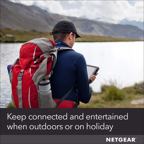 Vista 4 de NETGEAR Hotspot WiFi móvil Enrutador 4G LTE AC797-100NAS Velocidad de descarga de 400 Mbps Conecta hasta 15 dispositivos Crea una WLAN