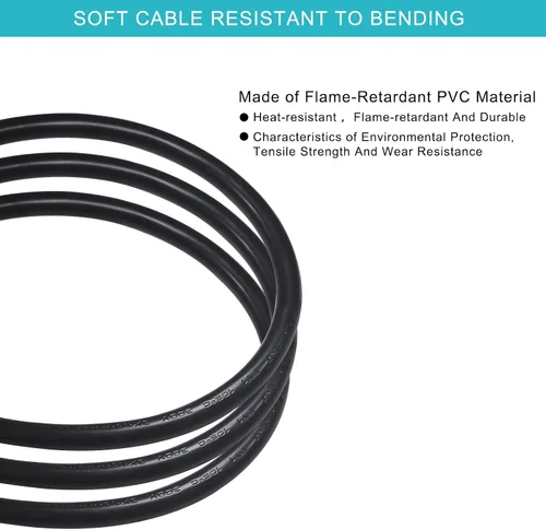 Vista 9 de [Paquete de 2] Cable de alimentación para computadora de 90 grados, enchufe plano de perfil bajo de 1 pie a cable de alimentación IEC C13 en ángulo