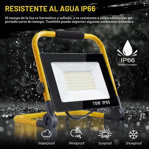 Vista 4 de Luces de trabajo LED con soporte, luz de trabajo ajustable