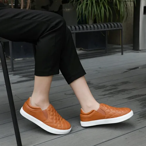 Vista 7 de STQ Zapatos sin cordones para mujer, tenis de moda Elees acolchados 2.0 cómodos mocasines casuales de otoño