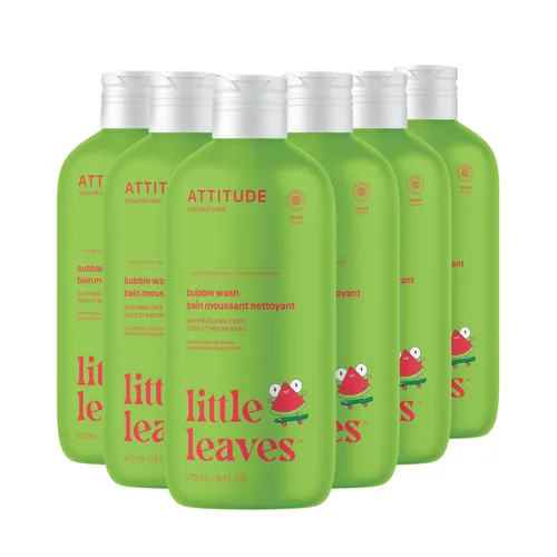 Vista 12 de ATTITUDE Bubble Wash para niños, champú para el cabello y jabón corporal, verificado por EWG, a base de plantas y minerales, vegano, arándano, 16