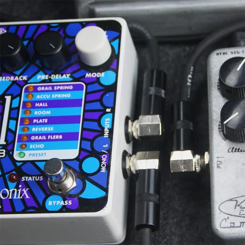 Vista 6 de Cable de conexión de guitarra de 6 pulgadas, cables de pedal de efecto de guitarra de 5.9 in, en ángulo Performance Guitar Effect Pedal Cables